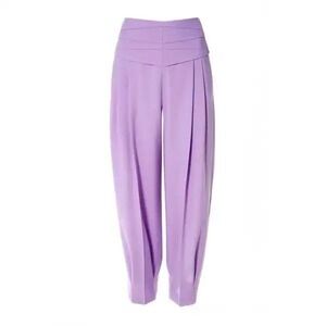 Aggi by Halewski  Bianca Trousers Large 30x26 Purple High Waist Pleated Balloon